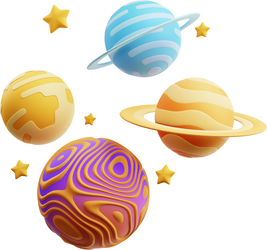 3D Planets Illustration